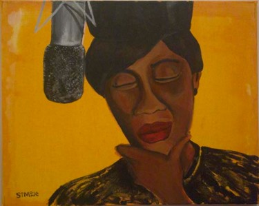 Painting titled "Soulful Ella" by Simone, Original Artwork, Acrylic