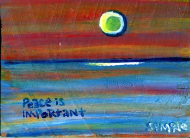 Painting titled "Peace Is Important" by Simone, Original Artwork, Acrylic