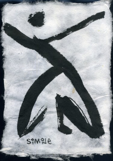 Painting titled "Tah Daah" by Simone, Original Artwork, Ink