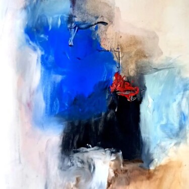 Malerei mit dem Titel "Blue memories" von Simonetta Hary, Original-Kunstwerk, Acryl