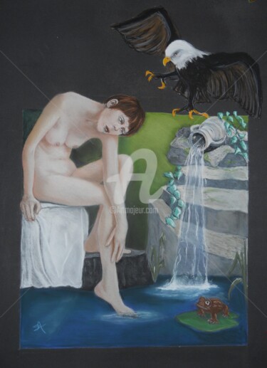 Peinture intitulée "HARCELEMENT" par Simonetti  Dit Sm, Œuvre d'art originale, Pastel