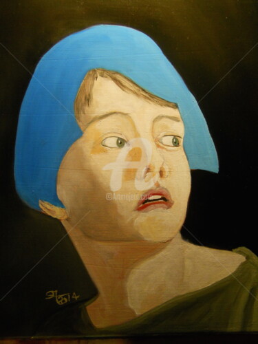Картина под названием "LA PEUR" - Simonetti  Dit Sm, Подлинное произведение искусства, Масло