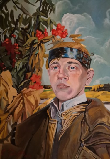 Pintura titulada "Автопортрет. Портре…" por Semion Ryzhov, Obra de arte original, Oleo
