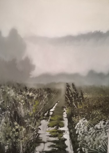 Картина под названием "Туманный путь" - Семён Рыжов, Подлинное произведение искусства, Масло