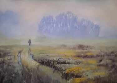 Painting titled "Туман" by Semion Ryzhov, Original Artwork, Oil