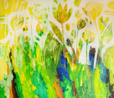 Painting titled "Spring 2" by Simonida Djordjevic, Original Art, Acrylic