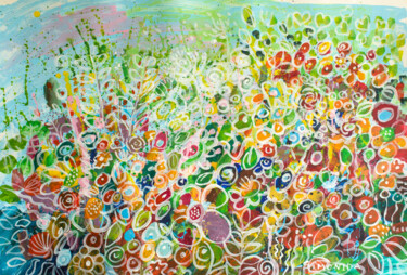Malerei mit dem Titel "Colorful 2" von Simonida Djordjevic, Original-Kunstwerk, Acryl