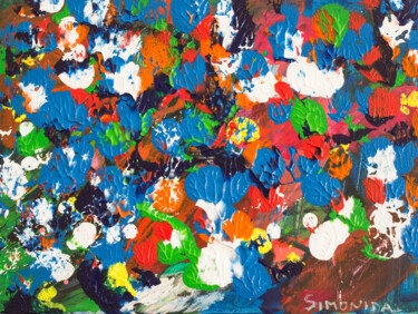 Картина под названием "Flowering Coral Reef" - Simonida Djordjevic, Подлинное произведение искусства, Акрил Установлен на Де…