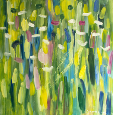 Malerei mit dem Titel "Impression of May 2" von Simonida Djordjevic, Original-Kunstwerk, Acryl