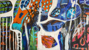 Malerei mit dem Titel "Breaking the Barrier" von Simonida Djordjevic, Original-Kunstwerk, Acryl
