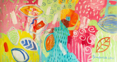 Malerei mit dem Titel "Happiness in Pastel…" von Simonida Djordjevic, Original-Kunstwerk, Acryl