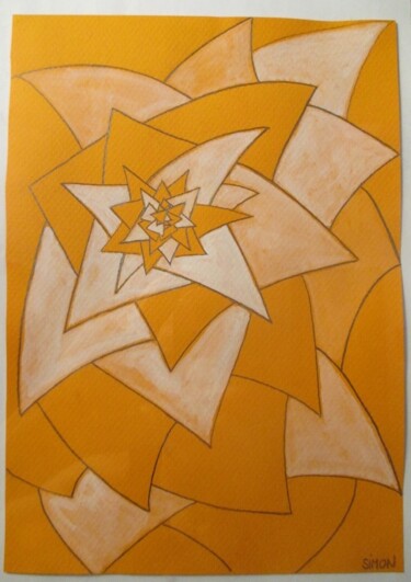Картина под названием "Flower 3" - Simon Malan, Подлинное произведение искусства, Акварель