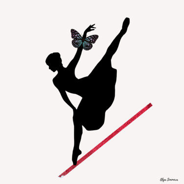 Digitale Kunst getiteld "Ballerina-3. Балери…" door Olga Simonova, Origineel Kunstwerk, Foto Montage