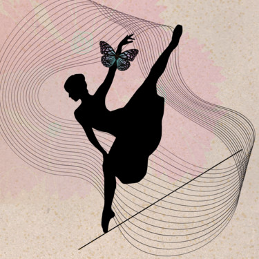 BALLERINA-4 Балерина-4 Digitale Künste mit dem Titel "BALLERINA-4 Балерин…" von Olga Simonova, Original-Kunstwerk, Foto-Montage Auf Gestell montiert