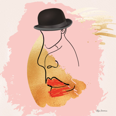 Fashion|Vintage Digitale Künste mit dem Titel "Fashion|Vintage" von Olga Simonova, Original-Kunstwerk, Foto-Montage Auf Karton montiert