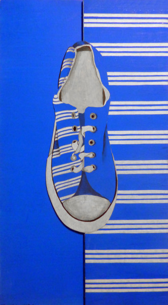 Painting titled "Chaussures" by Maria Iacuzzi (SIMPLE ART), Original Artwork, Gouache