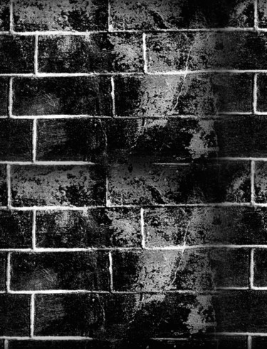 Arte digital titulada "Le mur en noir et b…" por Maria Iacuzzi (SIMPLE ART), Obra de arte original, Pintura Digital