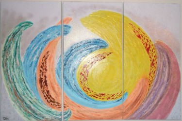 Peinture intitulée "la-grande-vague.jpg" par Oceanne, Œuvre d'art originale