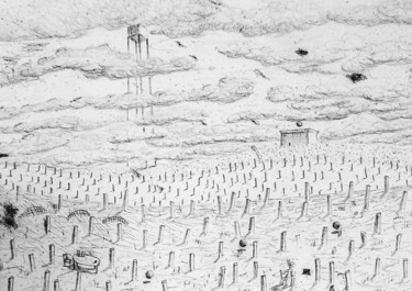 Dibujo titulada "Wilbur's Tomb" por Simpson, Obra de arte original, Lápiz Montado en Cartulina