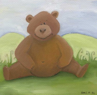 Peinture intitulée "l'ours" par Kalikea, Œuvre d'art originale