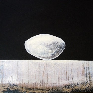 Картина под названием "Pierre de lune" - Francis Pessin, Подлинное произведение искусства, Масло