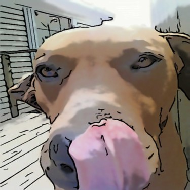 Digital Arts titled "dog-painting-1.jpg" by Sinclair Rowling, Original Artwork, Digital Painting