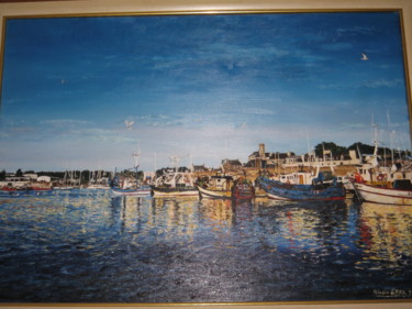 Painting titled "Conccarneau" by Lark Sindia, Original Artwork, Oil