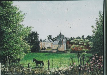 Peinture intitulée "Le Château en Beauce" par Lark Sindia, Œuvre d'art originale