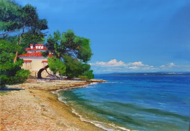 Картина под названием "Жаркий день на остр…" - Мария Синельникова, Подлинное произведение искусства, Масло