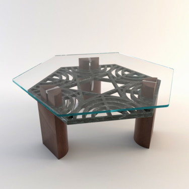 Diseño titulada "Table "NAOM" (natur…" por Nenad Petrovic, Obra de arte original, Mueble