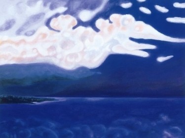 Painting titled "the night-cloud-tra…" by Sigrun Neumann (Sineu), Original Artwork, Acrylic