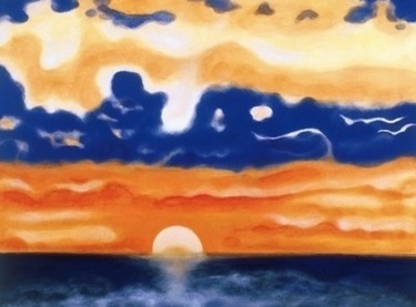 Malerei mit dem Titel "sunset" von Sigrun Neumann (Sineu), Original-Kunstwerk