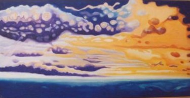 Painting titled "where the sea meet…" by Sigrun Neumann (Sineu), Original Artwork, Acrylic