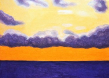 Malerei mit dem Titel "nuages flottent ent…" von Sigrun Neumann (Sineu), Original-Kunstwerk