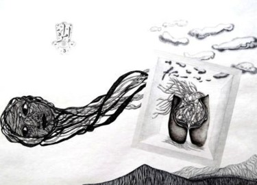 Zeichnungen mit dem Titel "Dyptichon: frau*ver…" von Sigrun Neumann (Sineu), Original-Kunstwerk