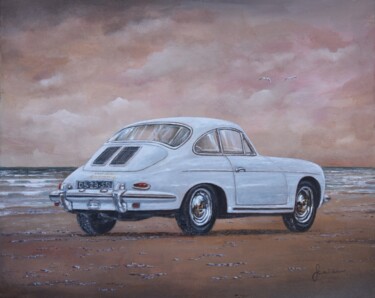 Peinture intitulée "1962 Porsche 356 Ca…" par Sinisa Saratlic, Œuvre d'art originale, Acrylique