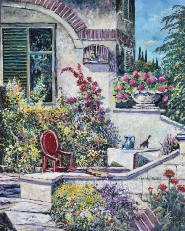 "On The Porch" başlıklı Tablo Sinisa Saratlic tarafından, Orijinal sanat, Akrilik