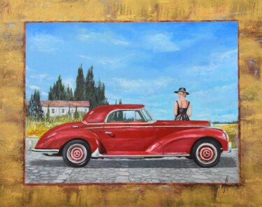 Painting titled "Mercedes-Benz 300 c…" by Sinisa Saratlic, Original Artwork, Acrylic