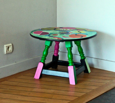 Design intitulada "Table des rondeurs…" por Sinkié., Obras de arte originais, Mobília