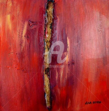 Painting titled "Wounded Icon #2" by Sio Montera, Original Artwork
