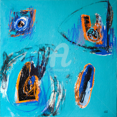 Painting titled "Of Insights and Int…" by Sio Montera, Original Artwork, Acrylic