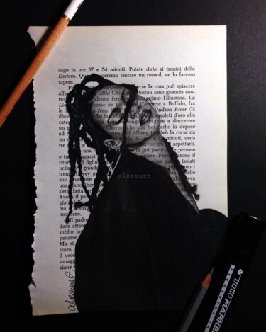Disegno intitolato "Disegno Rihanna a p…" da Sir Fashion Wrld, Opera d'arte originale, Pennarello