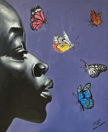 Peinture intitulée "Love" par Sisay Teshome, Œuvre d'art originale, Acrylique