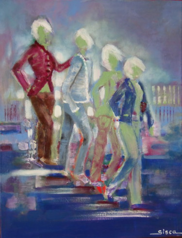 Peinture intitulée "les copines" par Sisca Couleurs, Œuvre d'art originale, Acrylique