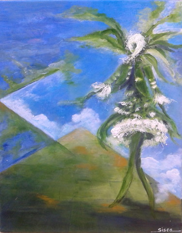 Painting titled "sur les pointes" by Sisca Couleurs, Original Artwork, Acrylic