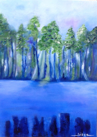 Peinture intitulée "" un long fleuve tr…" par Sisca Couleurs, Œuvre d'art originale, Acrylique