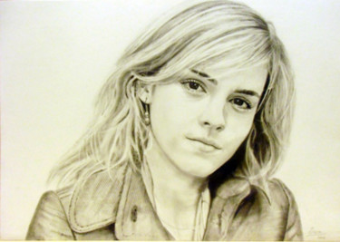 Painting titled "emma-watson-200ppp.…" by Sisco, Original Artwork, Oil