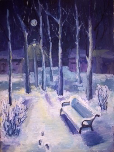 Картина под названием "старый фонарь" - Ирина Сысоева, Подлинное произведение искусства, Акрил