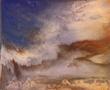 Peinture intitulée "Sky and sea" par Sissi.B, Œuvre d'art originale, Acrylique Monté sur Châssis en bois