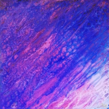 Peinture intitulée "Pink violine wave" par Sissi.B, Œuvre d'art originale, Acrylique Monté sur Châssis en bois